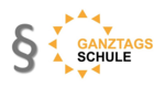 Grafik: Paragraf-Zeichen und Logo Ganztagsschule