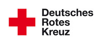 Logo Deutsches Rotes Kreuz: links ein rotes Kreuz (Balken gleicher Länge kreuzen sich senkrecht), rechts der schwarze Schriftzug "Deutsches Rotes Kreuz".